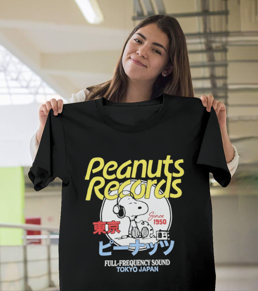 Peanuts Records Since 1950 Full Frequency Sound Tokyo Japan T-Shirt
