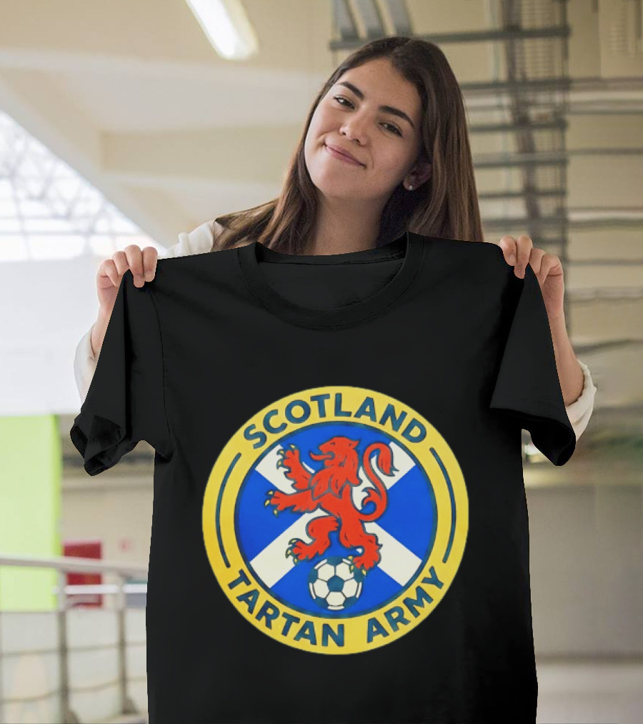 Scotland Tartan Army Scotland On Tour USA 2026 Soccer Lion T-Shirt