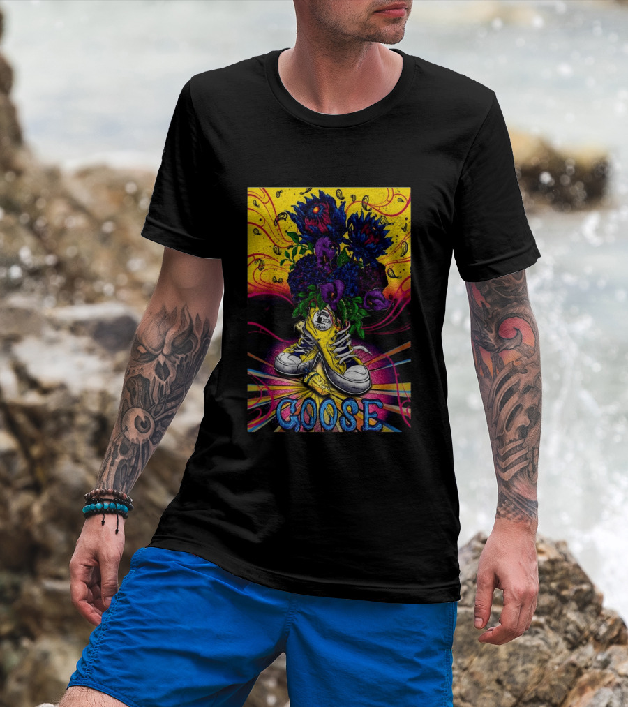 Goose Summer 2026 Tour Yellow Sneakers Floral Psychedelic T-Shirt