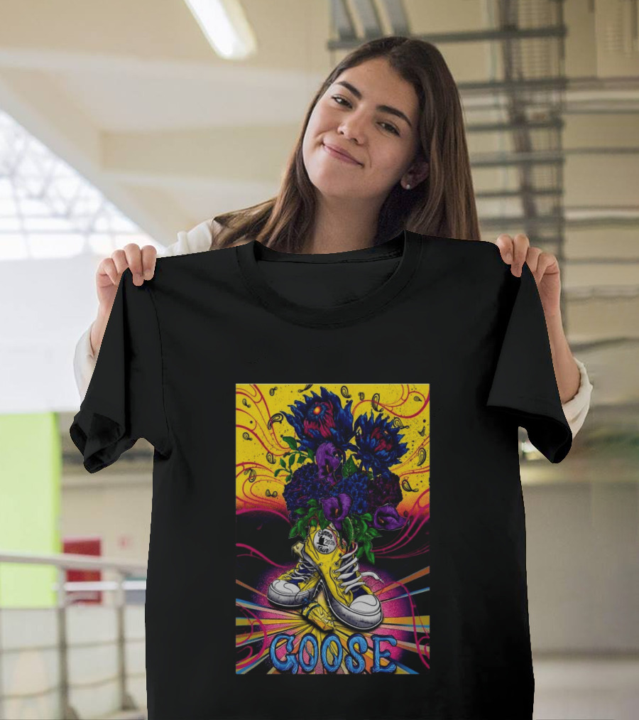 Goose Summer 2026 Tour Yellow Sneakers Floral Psychedelic T-Shirt