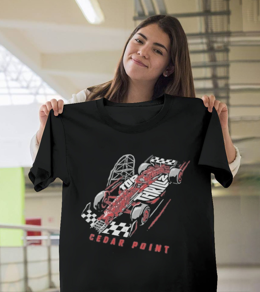 Cedar Point Top Thrill 2 GV Wordscape Racing Car T-Shirt