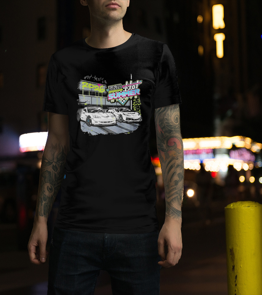 1320 Presents Hot Summer Nights 2026 Street Racing Cars T-Shirt