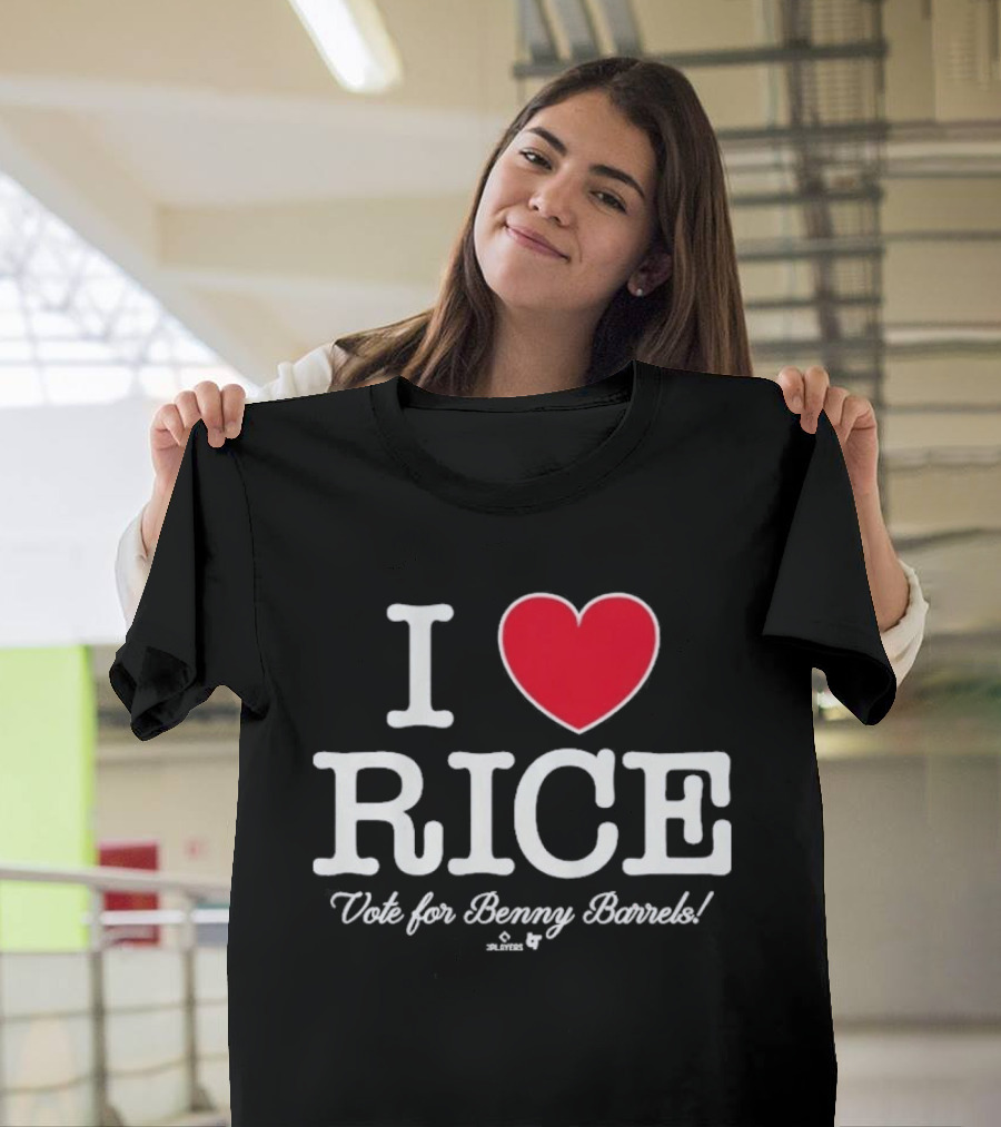 I Love Rice Vote For Benny Barrels T-Shirt