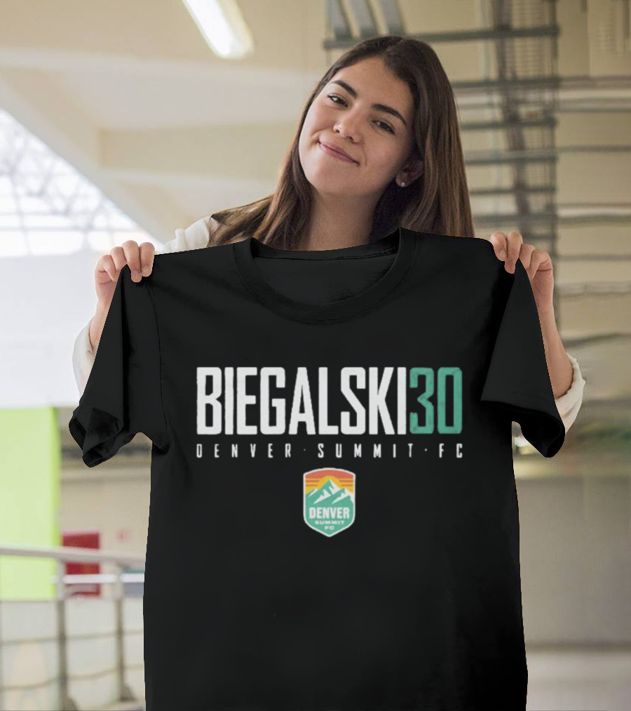 Biegalski 30 Denver Summit FC NWSL Soccer Team Fan T-Shirt