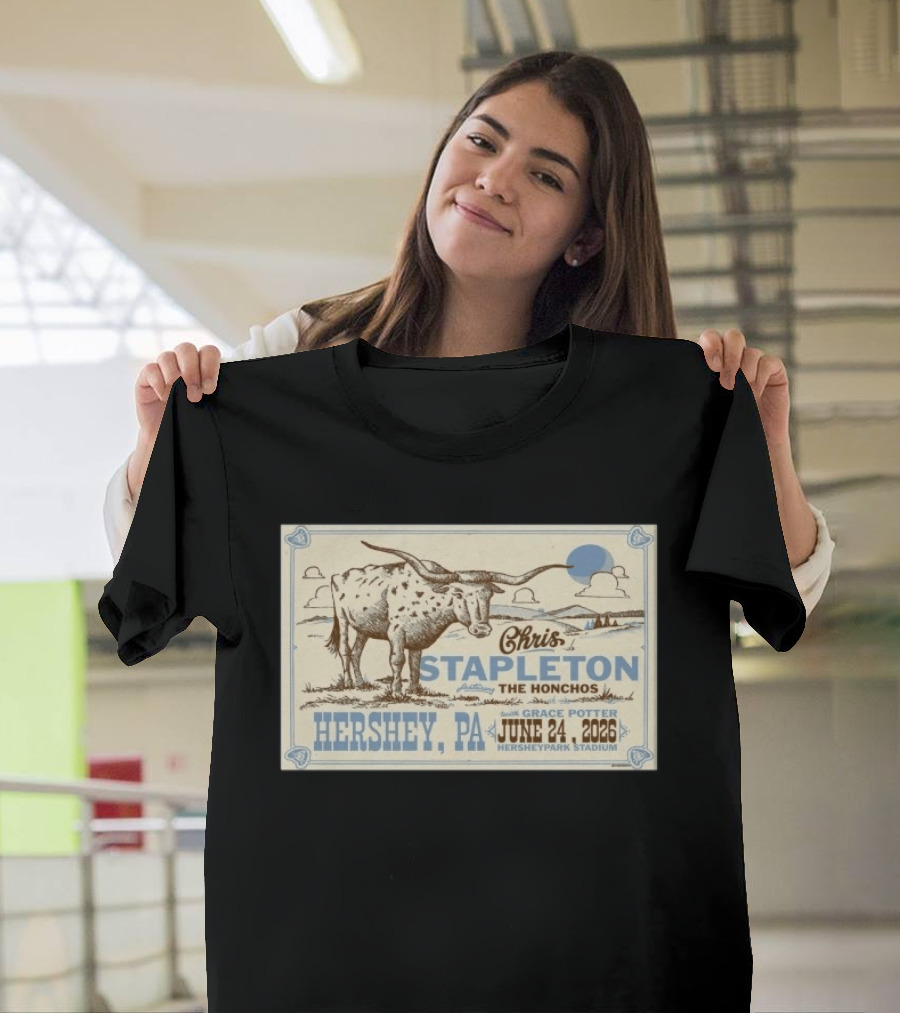 Chris Stapleton All American Road Show Hershey PA June 24 2026 With The Honchos And Grace Potter T-Shirt