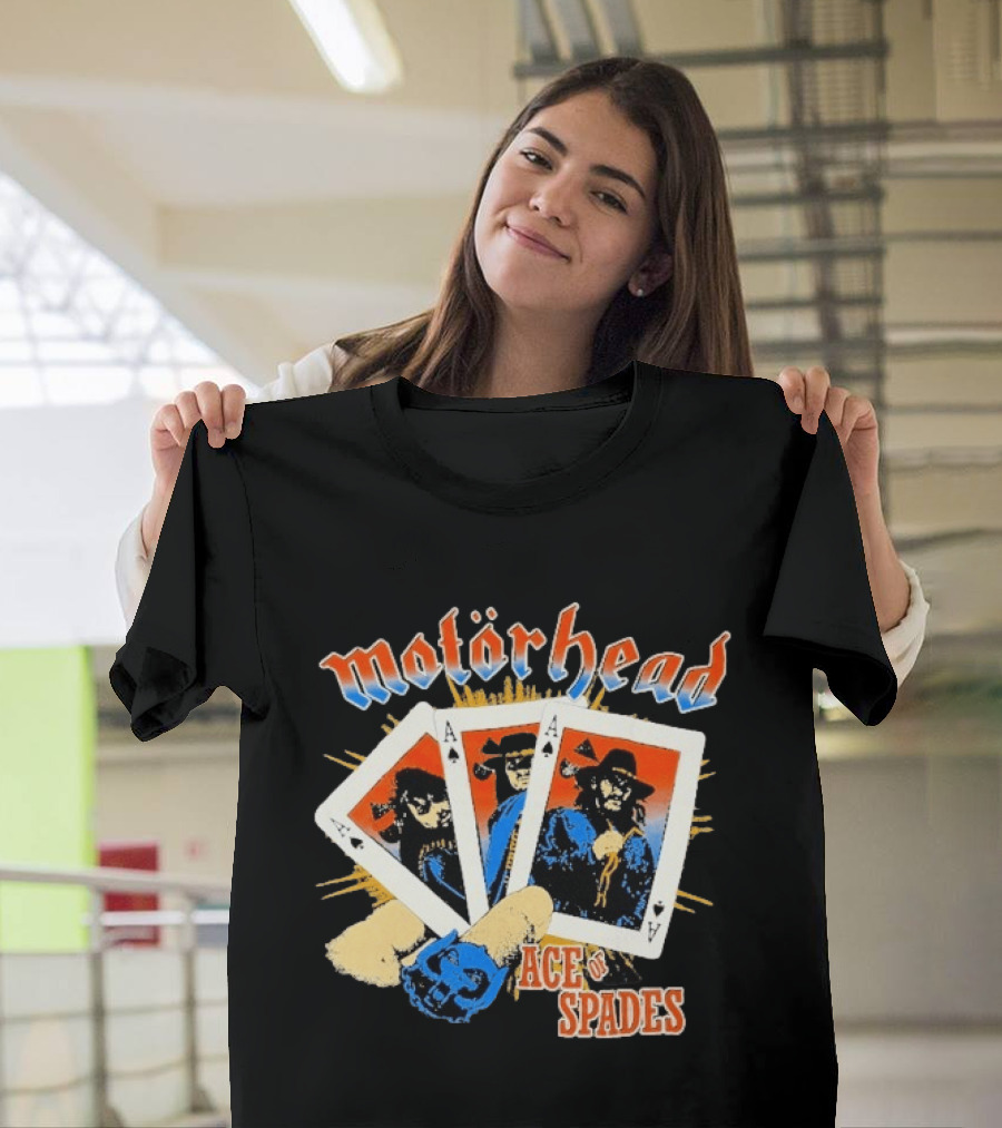 Motörhead Ace Of Spades Three Of A Kind Playing Cards T-Shirt