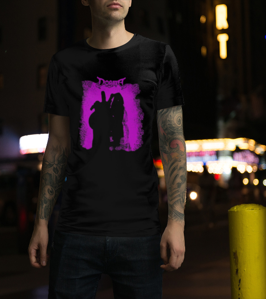 Dogma My Matricidal Purple Gothic Text With Pink Grunge Frame T-Shirt