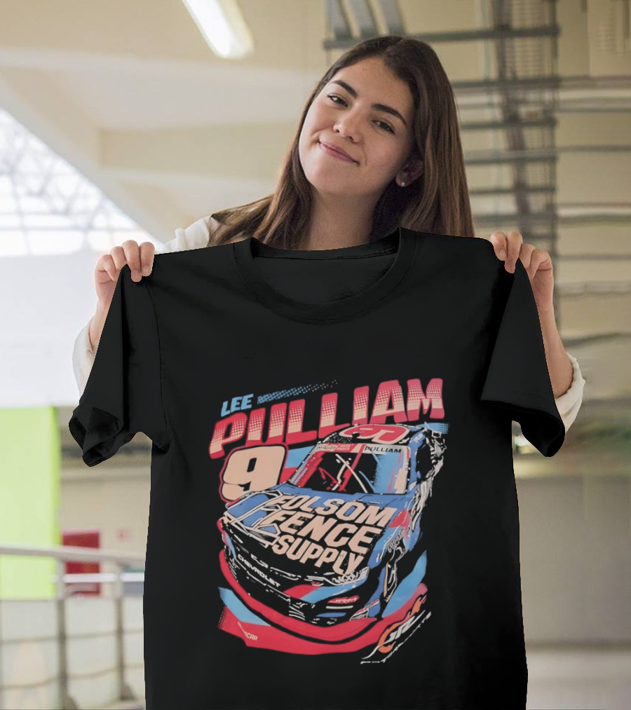 Lee Pulliam 9 Chevrolet NASCAR Folsom Fence Supply Racing T-Shirt