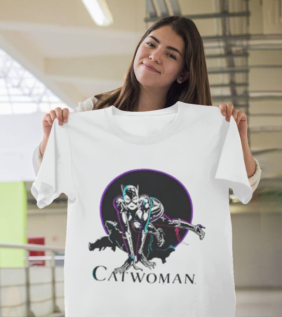 90s Catwoman Neon T-Shirt