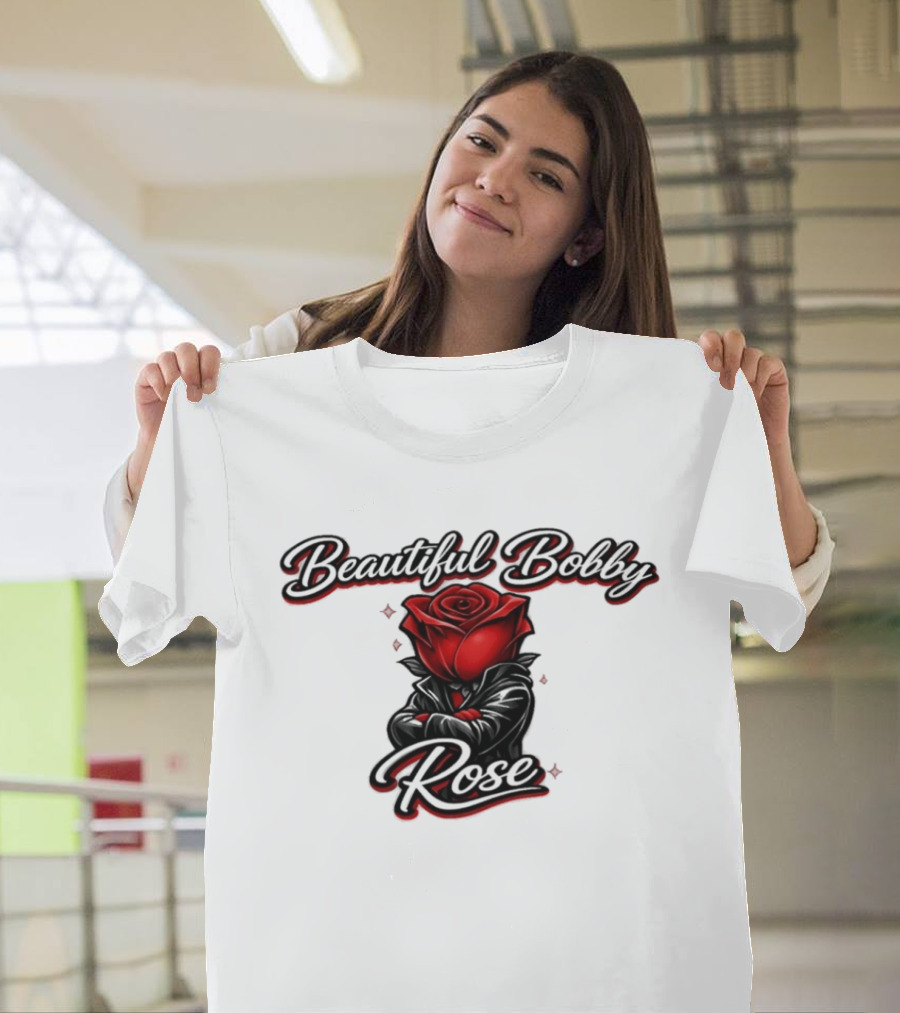 Beautiful Bobby Rose Red Flower T-Shirt