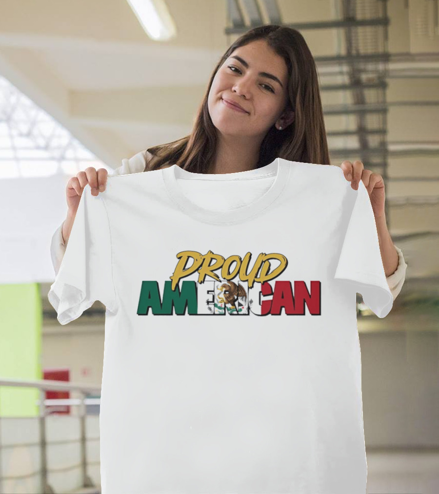 Proud American Mexico Eagle Flag Patriotic T-Shirt