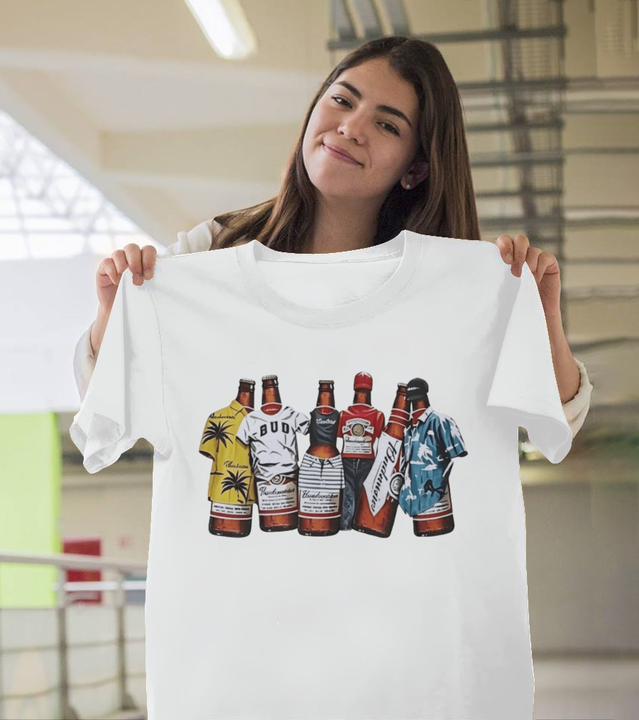 Budweiser Beer Bottle Tropical Clothing Collection T-Shirt