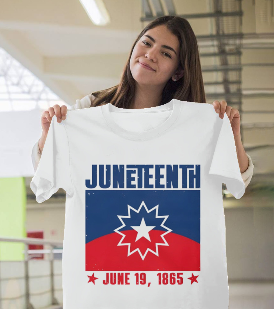 Juneteenth Red White Blue Freedom Flag June 19 1865 Emancipation Day T-Shirt