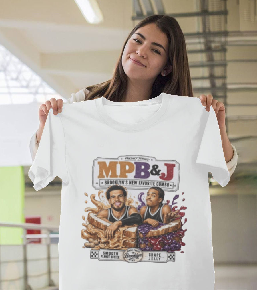 Freshly Served MPB & J Brooklyn's New Favorite Combo Smooth Peanut Butter Grape Jelly T-Shirt