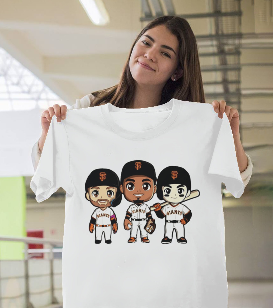 San Francisco Giants Chibi Players MLB Baseball Giants Team Sports Characters T-Shirt