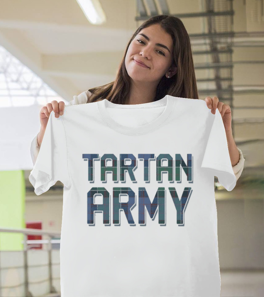 Tartan Army Scotland Fans Clan Plaid T-Shirt