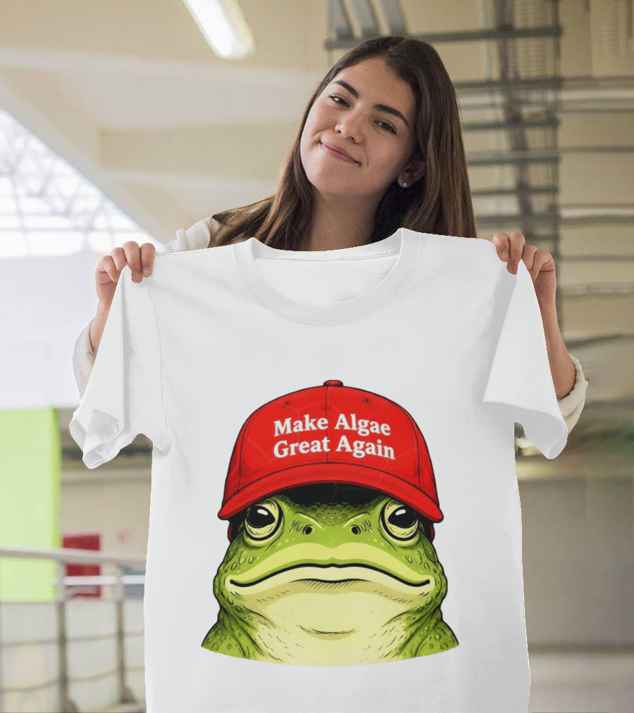 Frog Team Algae Make Algae Great Again Hat Patriotic American Flag 2026 T-Shirt