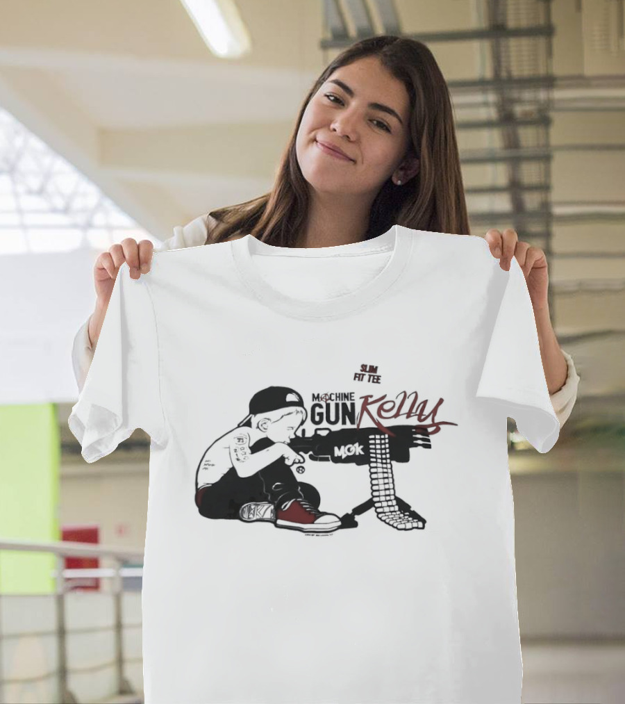 Machine Gun Kelly Slim Fit Black And Red Kid T-Shirt