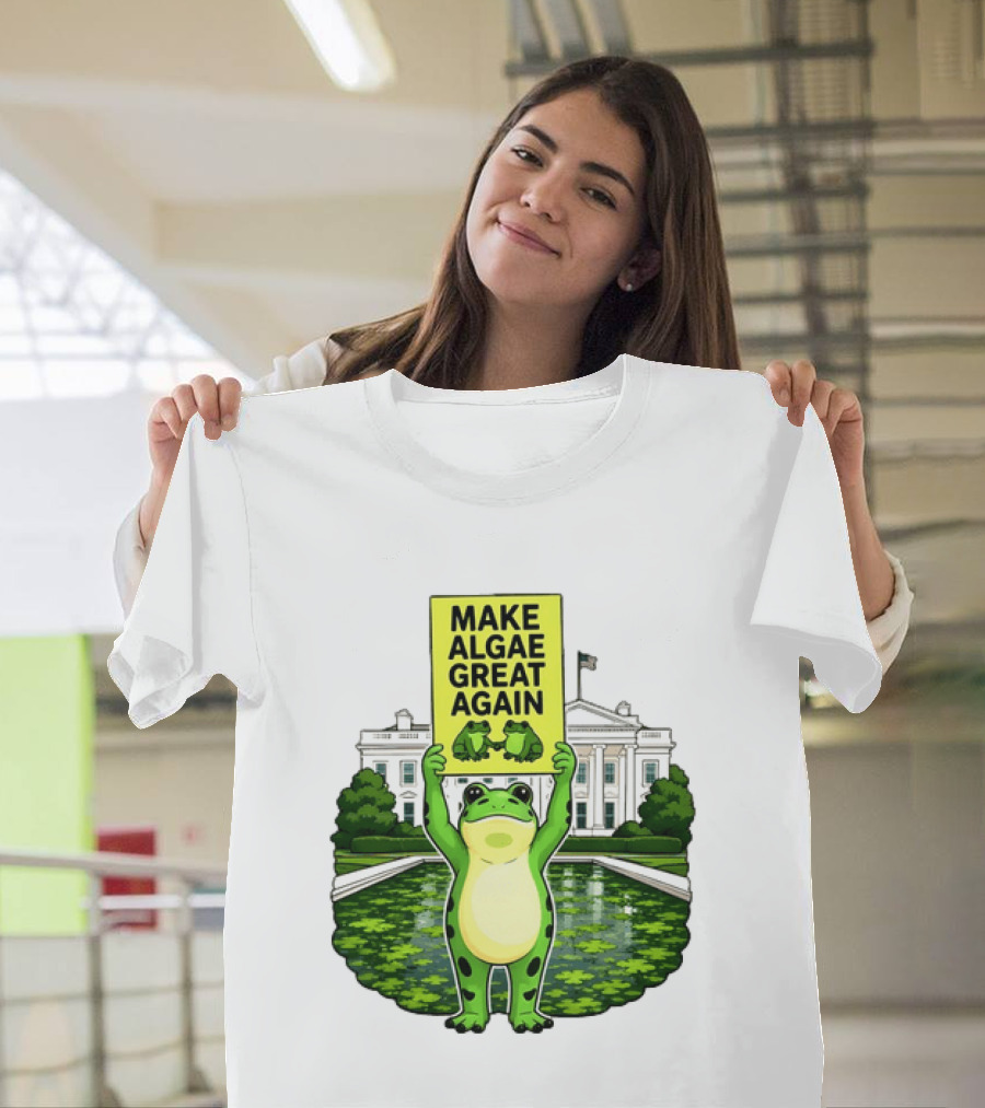 Frogs Team Algae Make Algae Great Again At White House 2026 T-Shirt