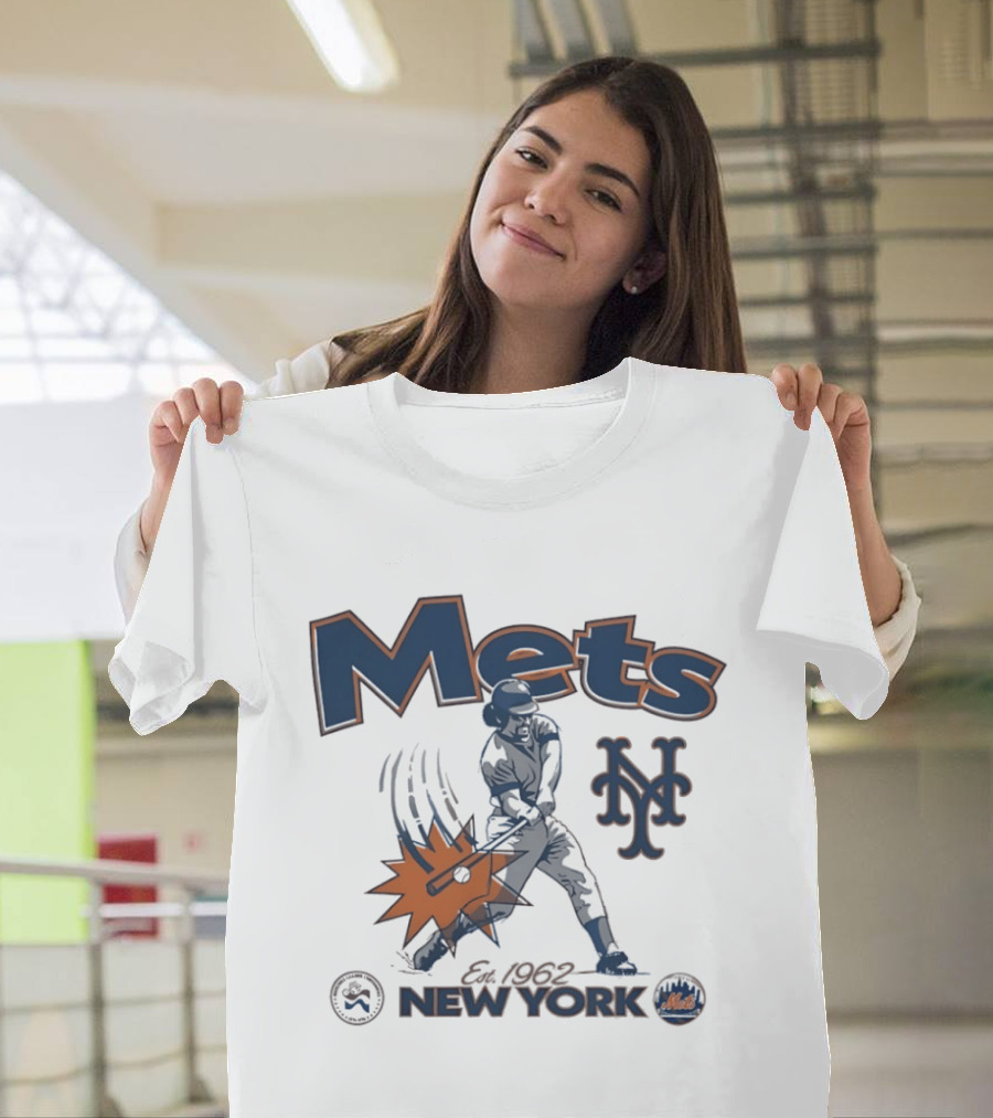 Mets New York Est 1962 Baseball Club National League Centennial 1876 1976 T-Shirt