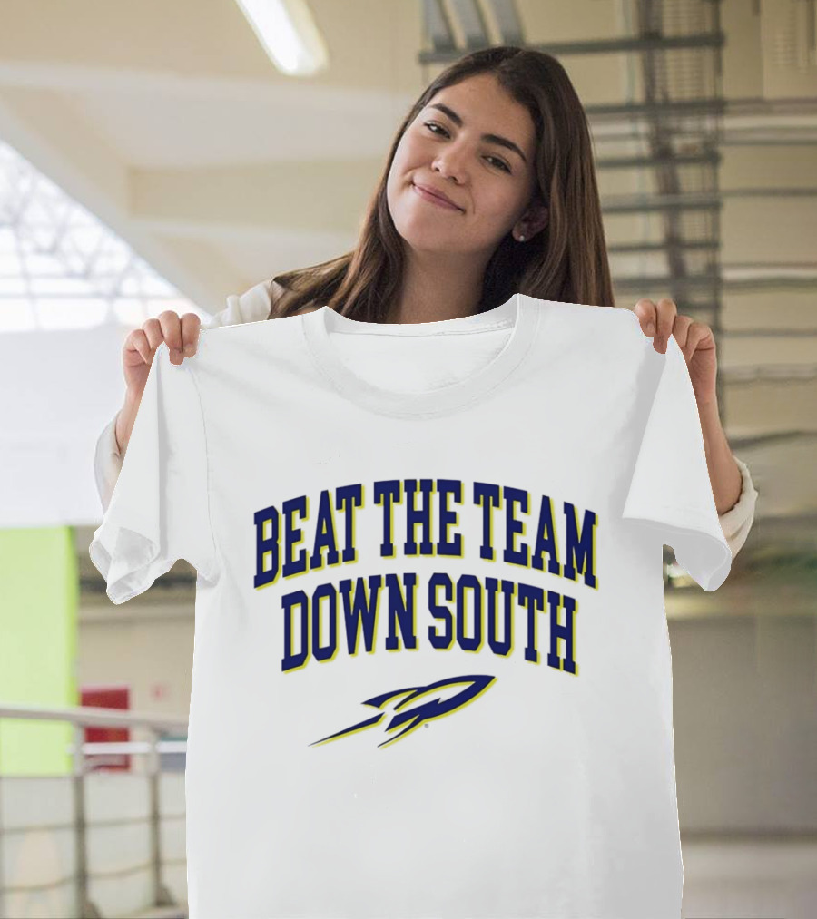 Beat The Team Down South College Football Rocket T-Shirt