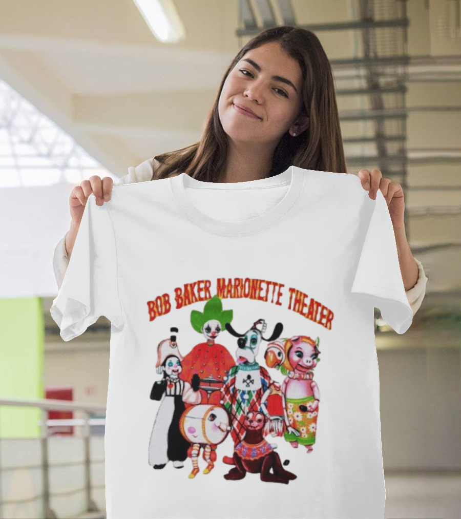 Bob Baker Marionette Theater Clown Dog Pig Characters T-Shirt