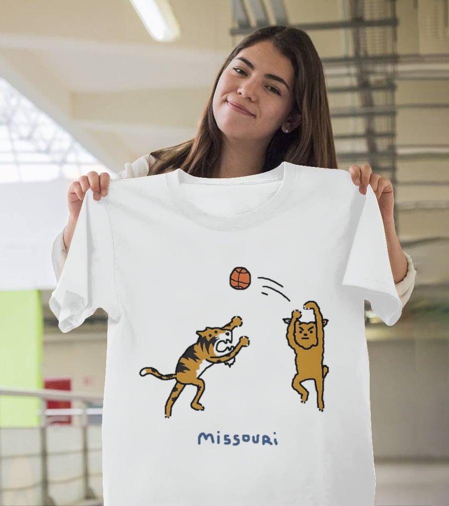 Kentucky Wildcats Vs Missouri Tigers Basketball 2026 SEC Matchup Cartoon T-Shirt