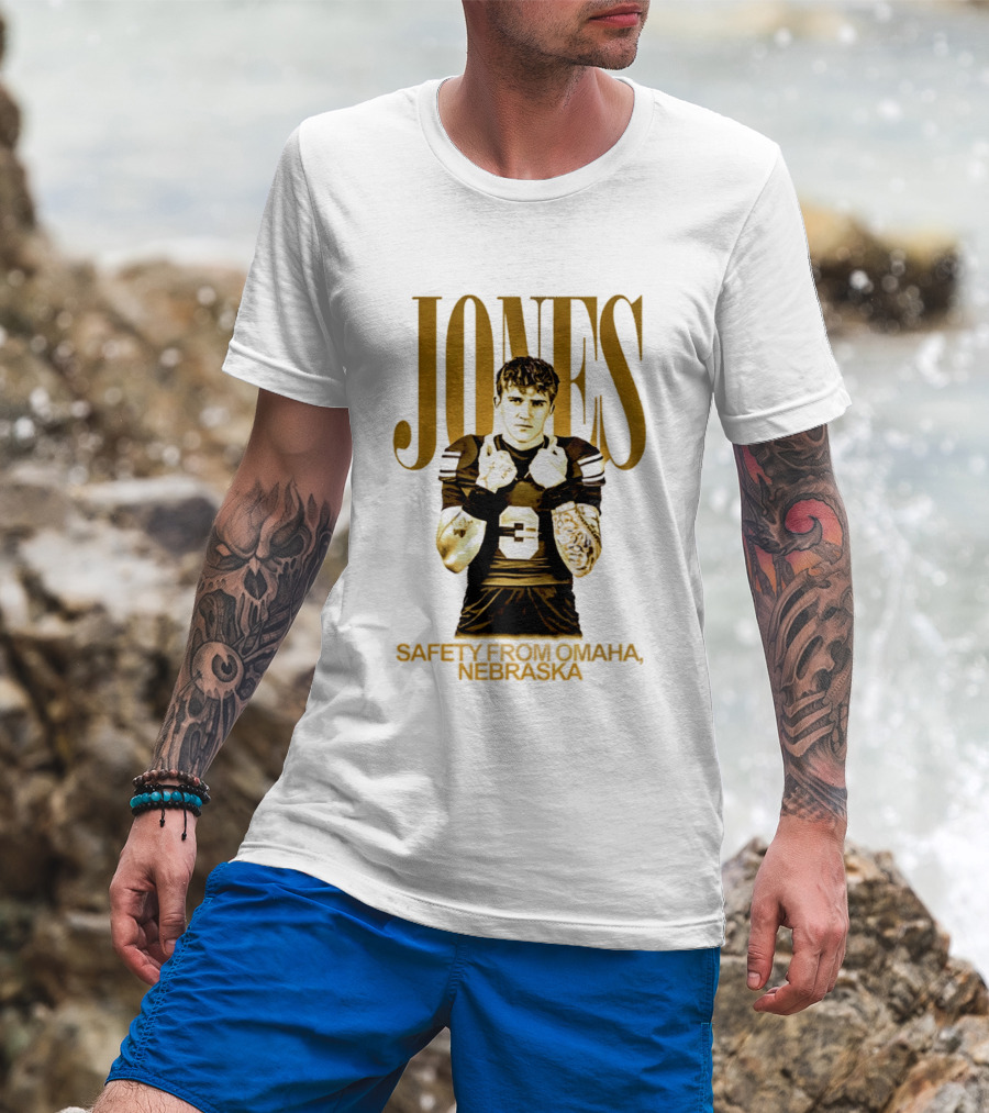 Mason Jones Nebraska Cornhuskers Safety From Omaha Football Player T-Shirt