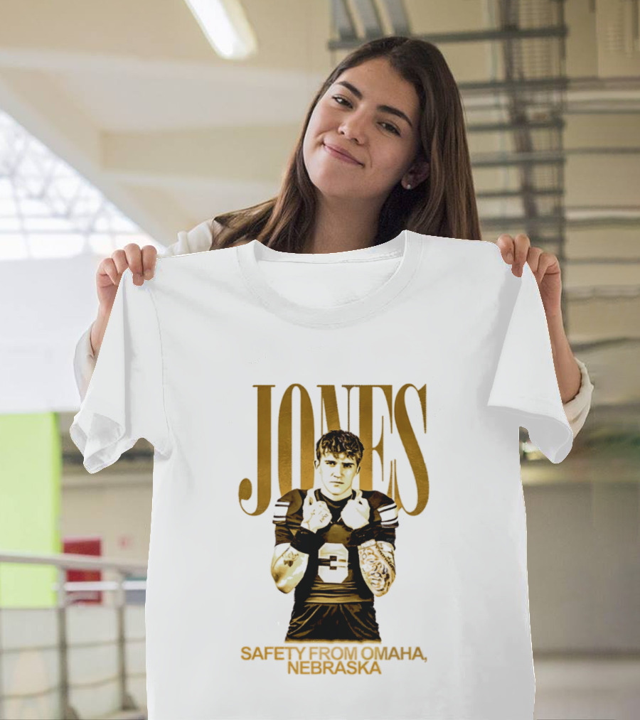 Mason Jones Nebraska Cornhuskers Safety From Omaha Football Player T-Shirt