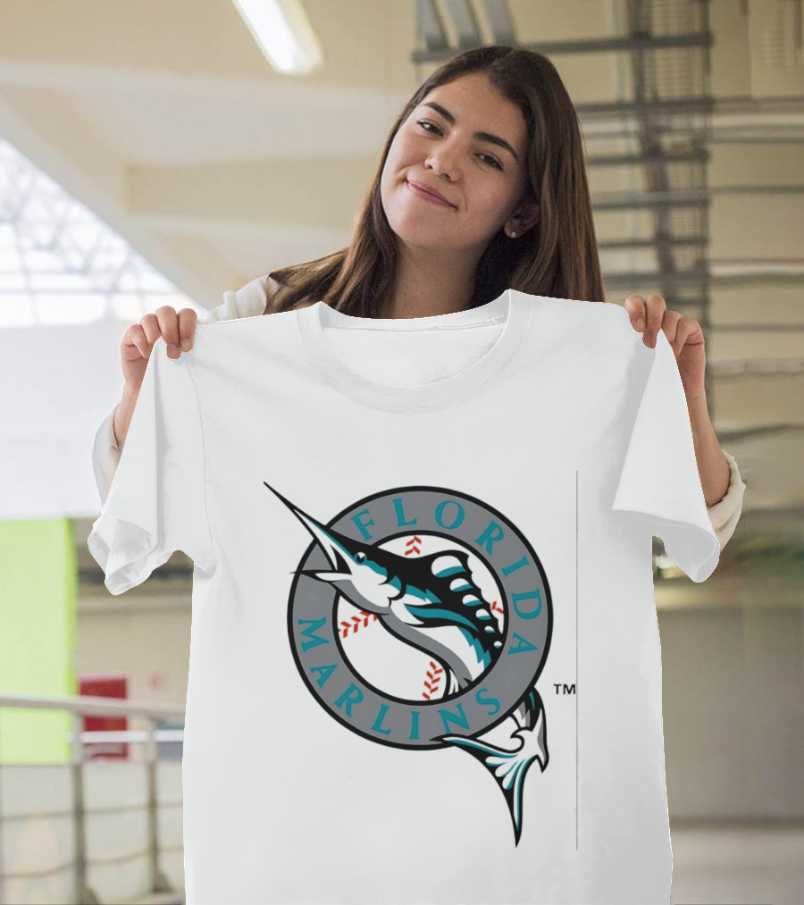 Florida Marlins MLB Baseball Team Logo Authentic Merchandise T-Shirt