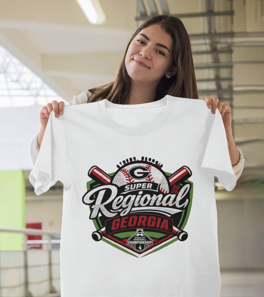 Georgia Bulldogs Baseball Super Regional Championship Athens 2026 T-Shirt