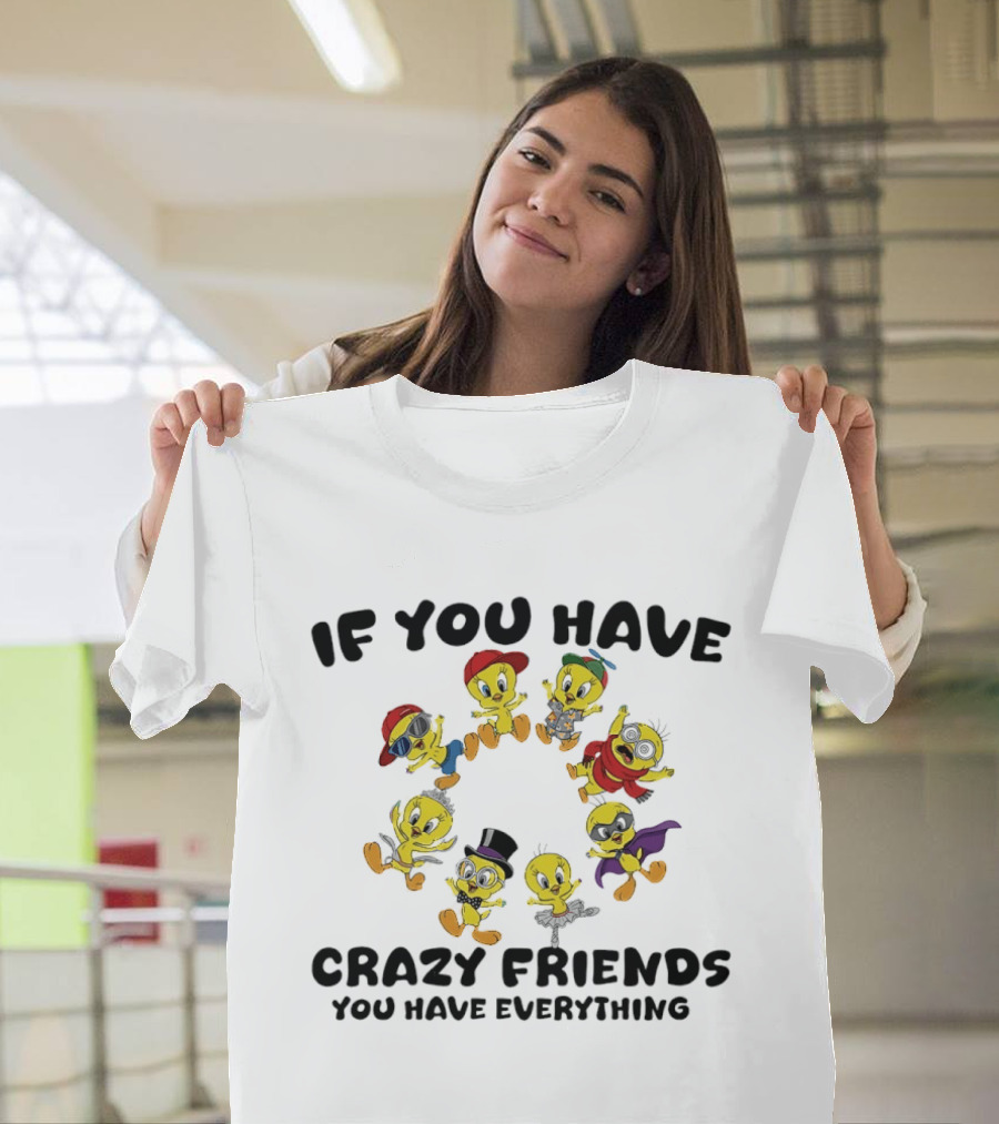 If You Have Crazy Friends You Have Everything Tweety Bird Characters T-Shirt