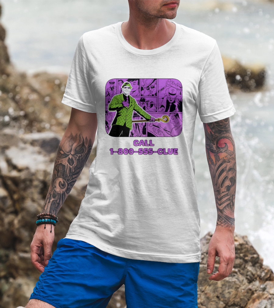 The Riddler Call 1 800 555 CLUE DC Comics Batman T-Shirt