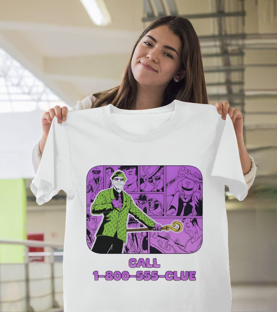 The Riddler Call 1 800 555 CLUE DC Comics Batman T-Shirt