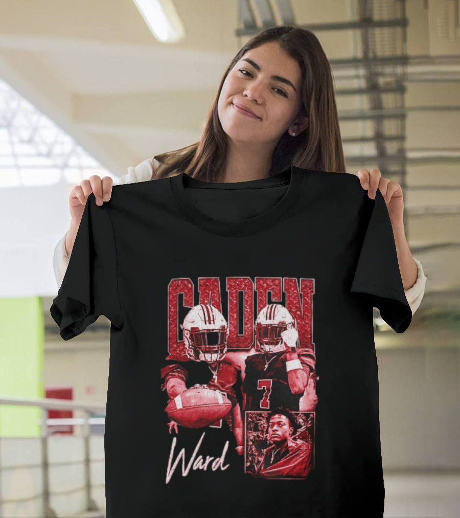 Caden Ward American Football Athlete Sports Number 7 T-Shirt