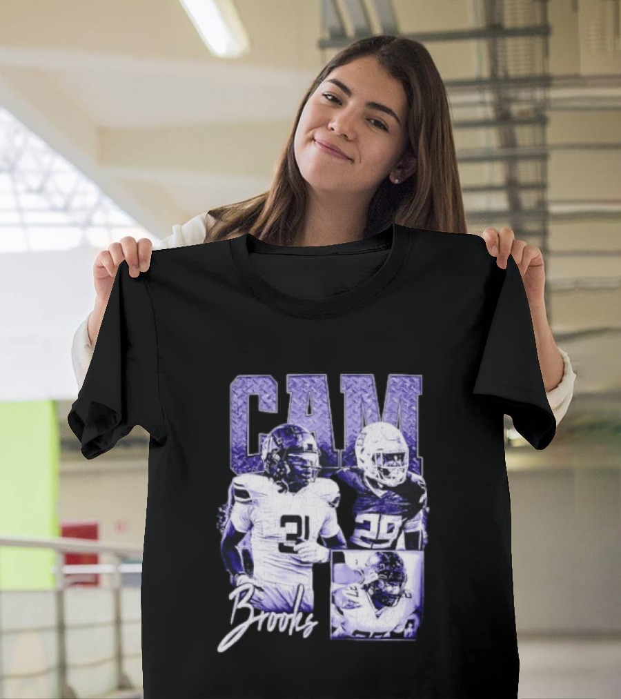 Cam Brooks Texas Longhorns Football NCAA Player Collage 31 29 T-Shirt