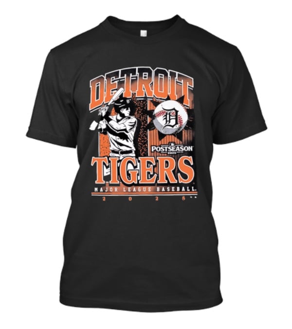 Detroit Tigers 2025 MLB Postseason Baseball Swing T-Shirt