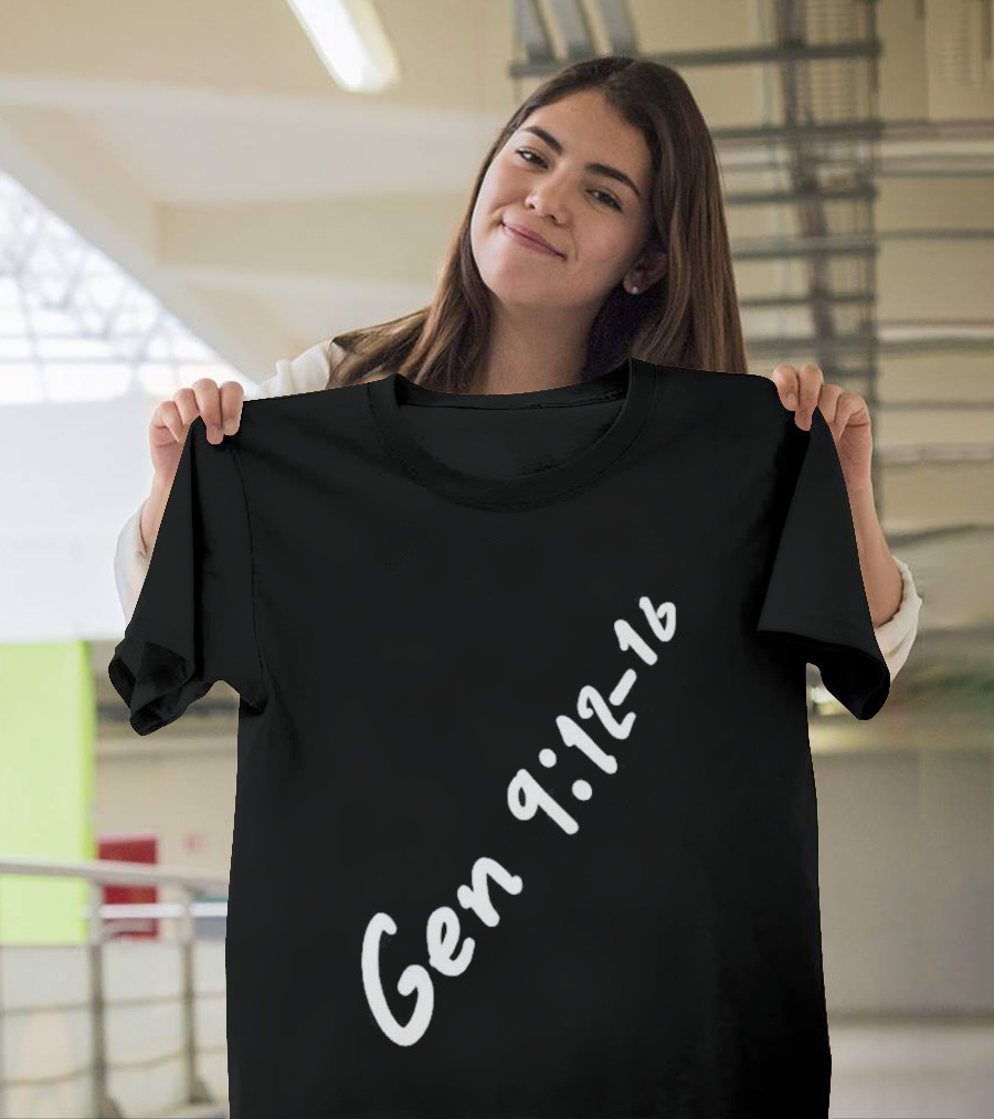 Gen 9:12 16 Text Diagonal Scripture Reference T-Shirt