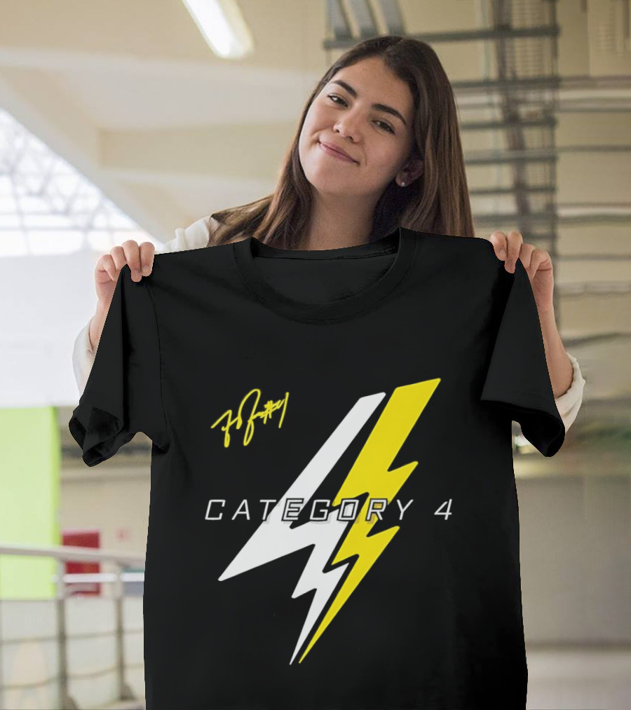 LSU Tigers Flau'jae Johnson Category 4 Lightning Bolt Signature T-Shirt