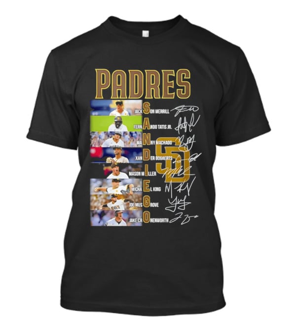 San Diego Padres Fernando Tatis Jr Manny Machado Xander Bogaerts Joe Musgrove Baseball T-Shirt