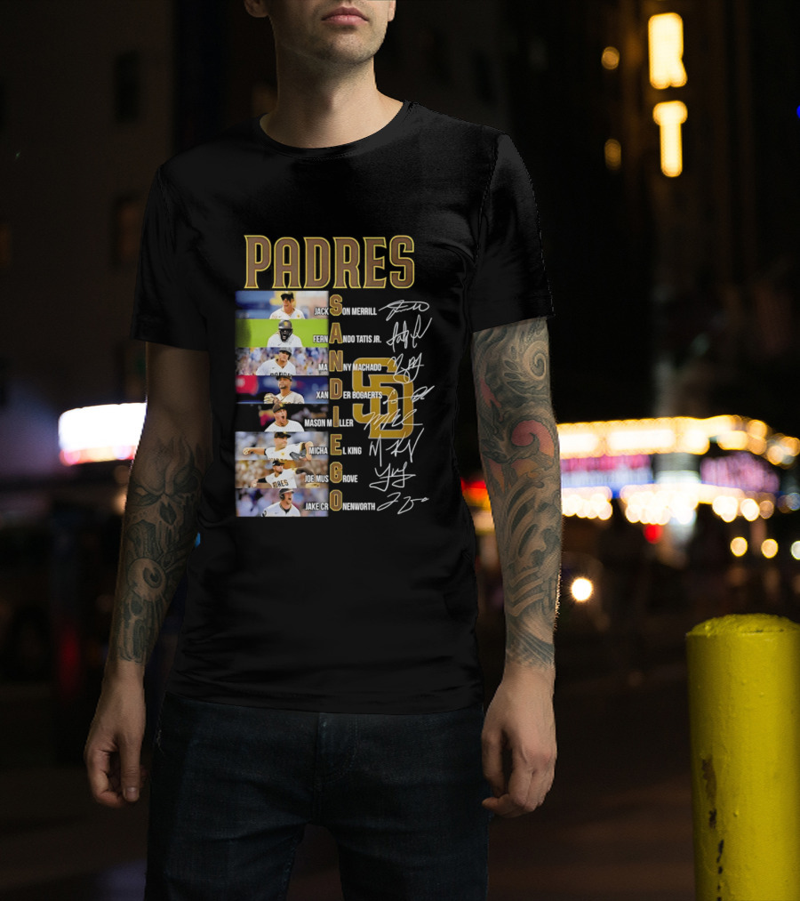 San Diego Padres Fernando Tatis Jr Manny Machado Xander Bogaerts Joe Musgrove Baseball T-Shirt