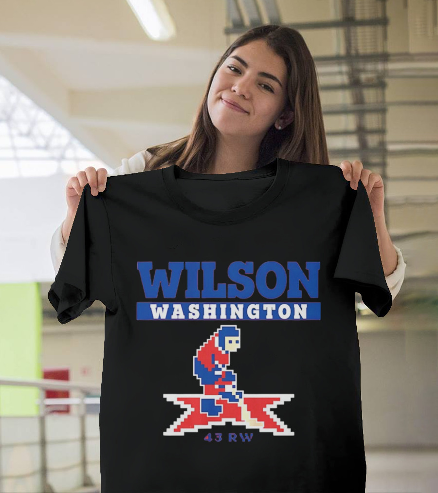 Tom Wilson Washington Capitals 43 RW NHL Pixel Art Hockey T-Shirt