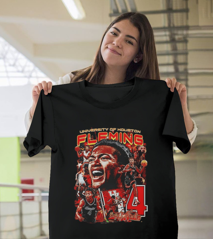 University Of Houston Fleming Number 4 Basketball Player T-Shirt