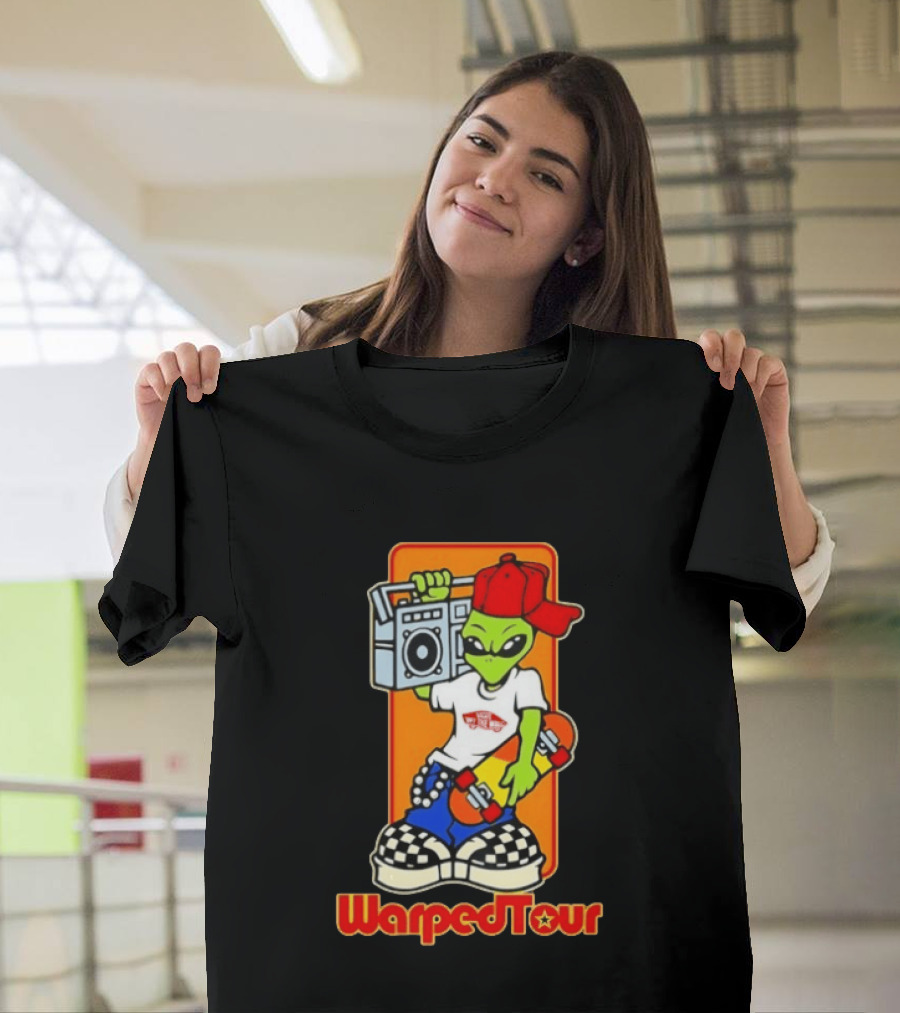 Vans Off The Wall Alien Skater Boombox Warped Tour Checker Shoes T-Shirt