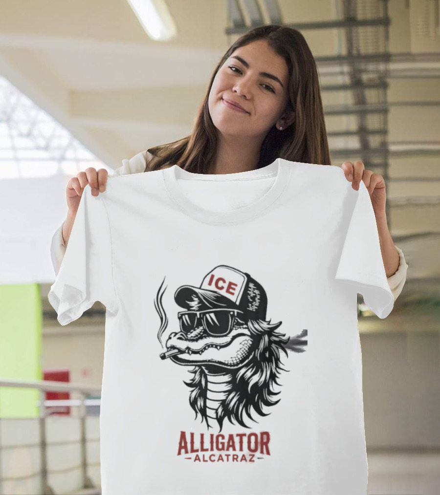 Alligator Alcatraz Ice Smoking T-Shirt