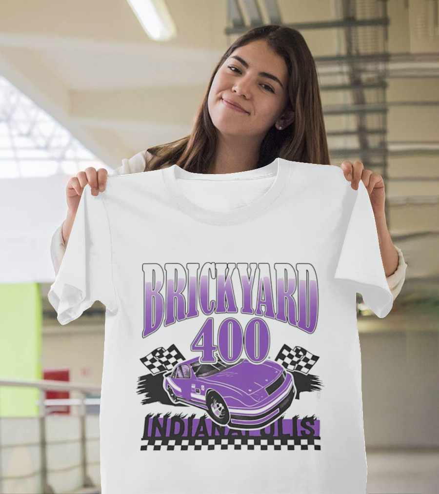 Brickyard 400 Indianapolis Purple Race Car NASCAR Event T-Shirt
