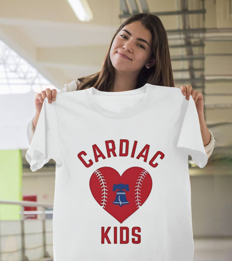 Cardiac Kids Philadelphia Phillies Heart Baseball T-Shirt