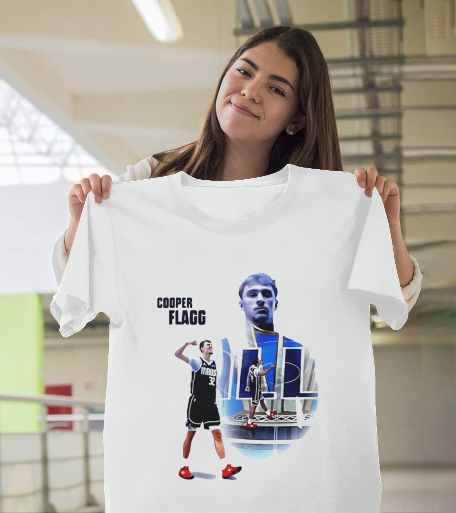 Cooper Flagg Dallas Mavericks MAUS 32 Basketball Player Art 2026 NBA Rookie Of The Year T-Shirt