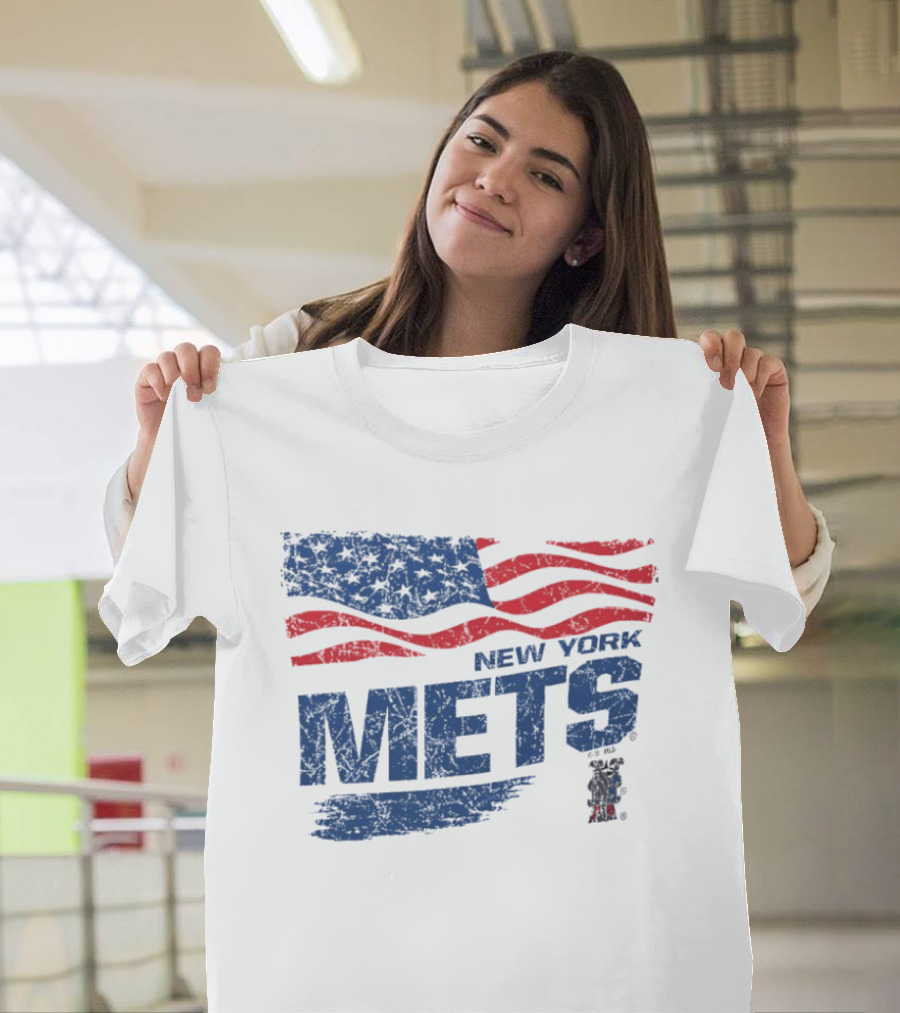 New York Mets 4th Of July American Flag Stars And Stripes 250th Anniversary T-Shirt