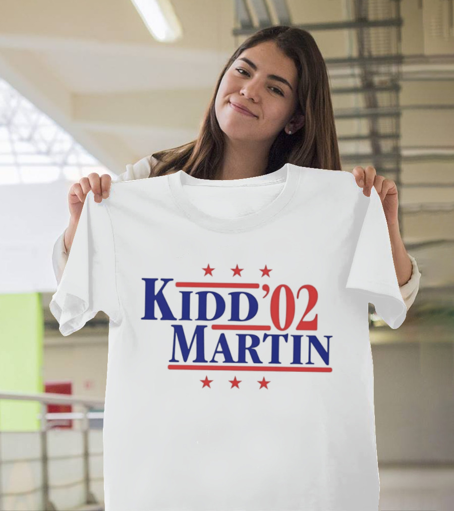 Kidd Martin '02 New Jersey Basketball Campaign Retro Stars T-Shirt